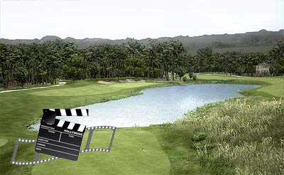 3d animated golf hole flyby
