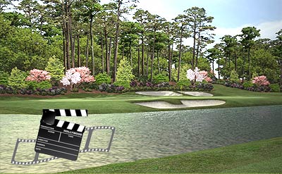 3d animated golf hole flyby