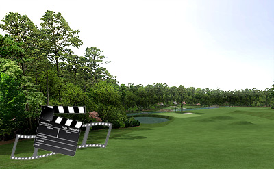 3d animated golf hole flyby